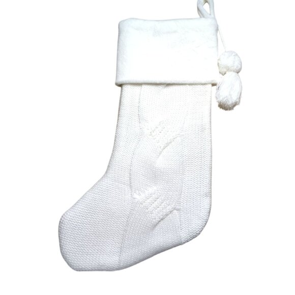 St. Nicholas Square Cable Knit 21 Inch Letter Q Monogram Christmas Stocking - Picture 4 of 4